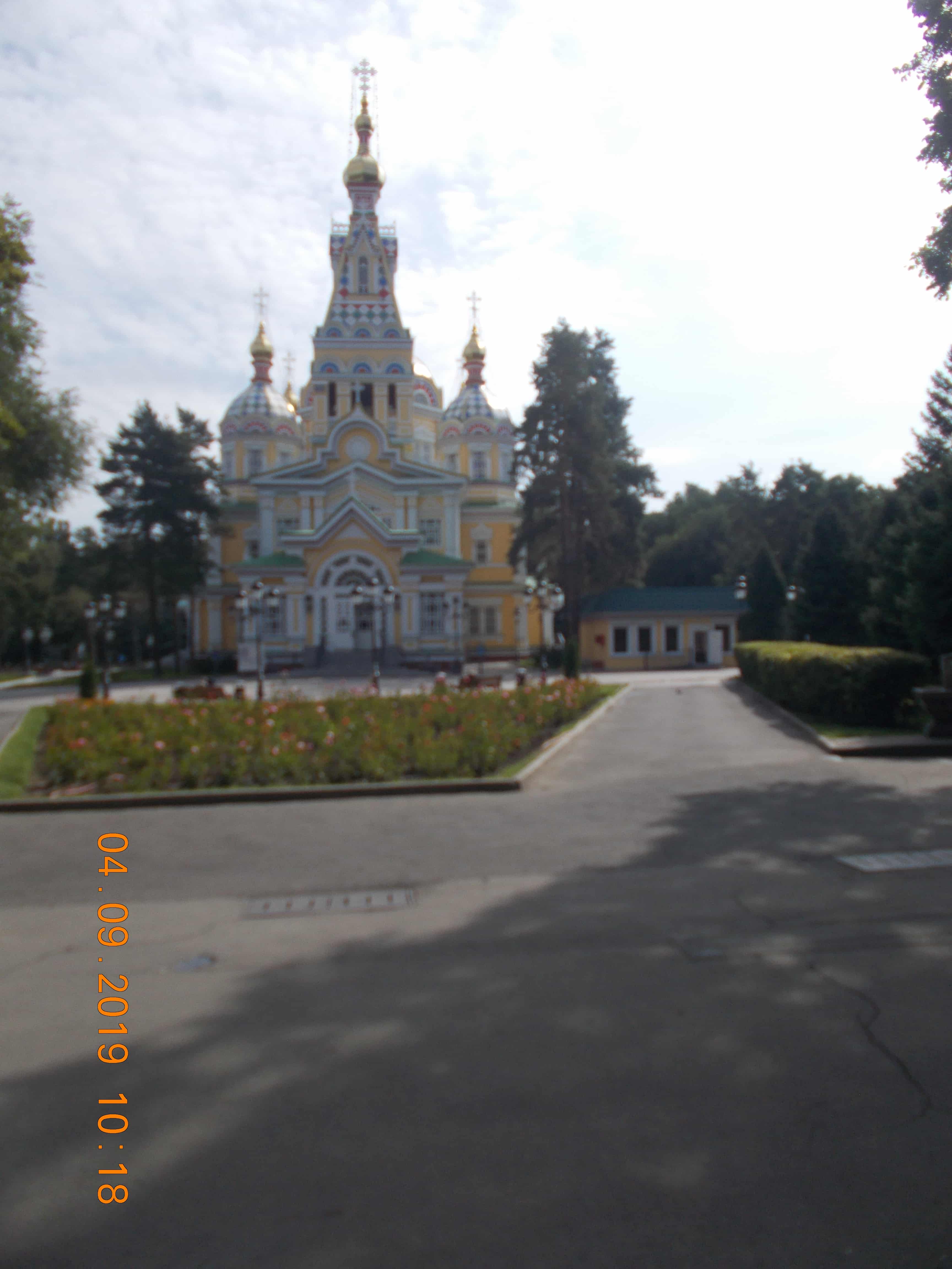 Almaty city surrounded by mountains, cultural heart of Kazakhstan