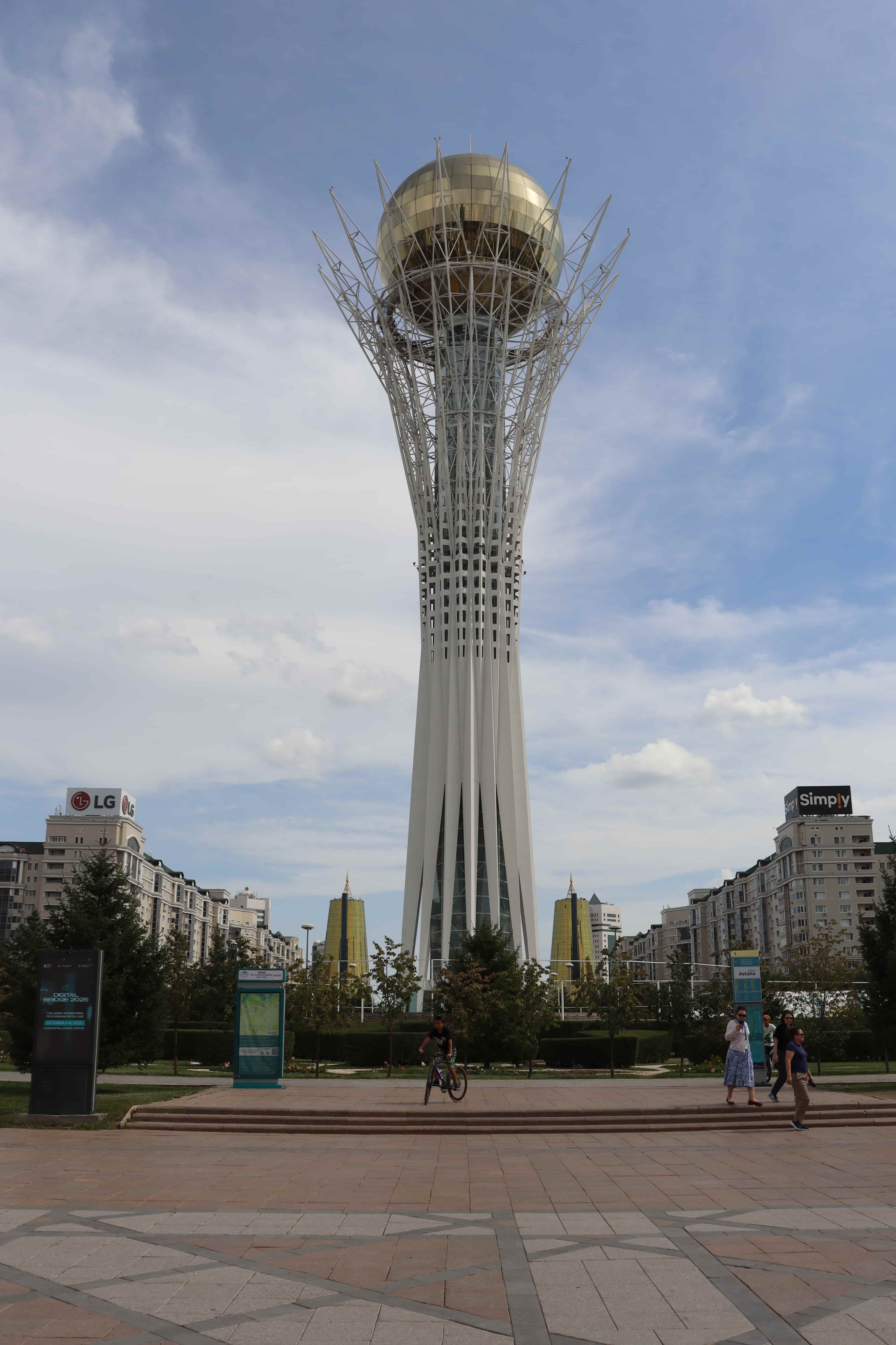 Astana futuristic skyline with Baiterek Tower, Kazakhstan capital